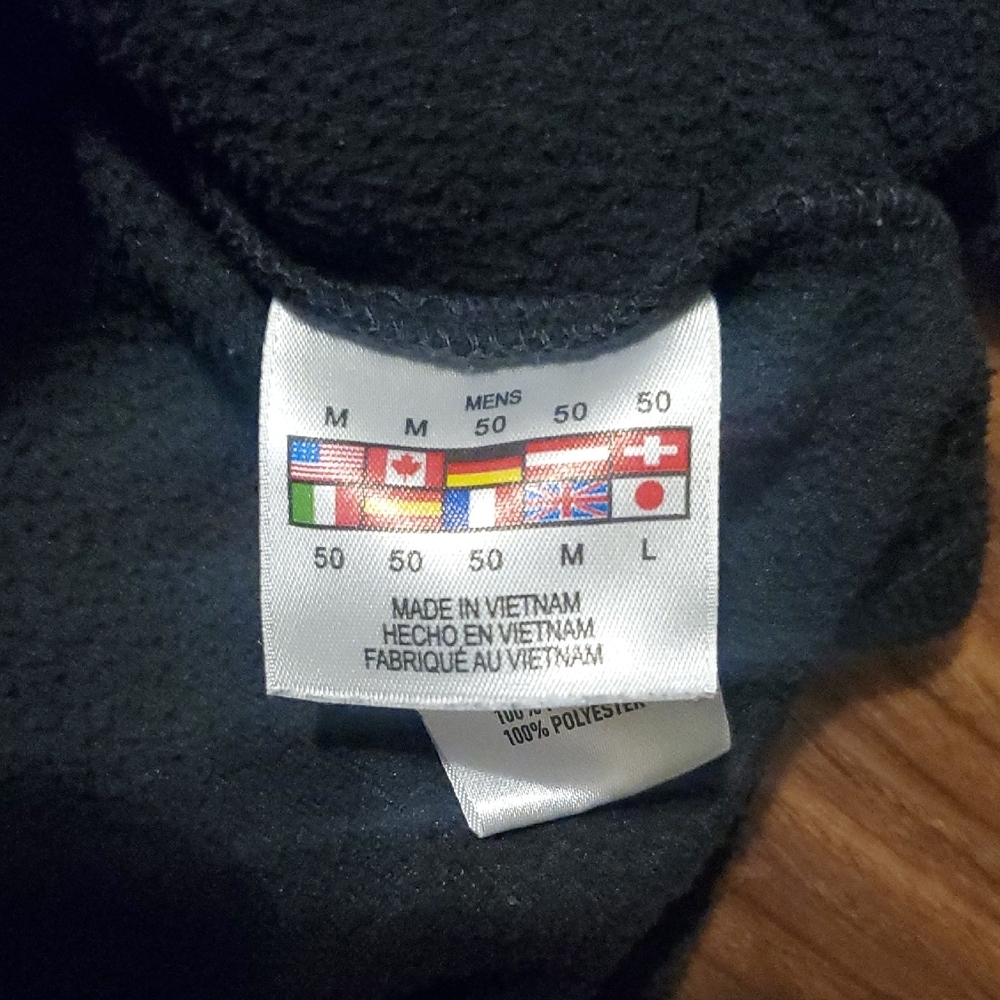 Spyder Black Fleece Quarter-Zip with Chest Pocket and Red Trim and Logo - Picture 7 of 10